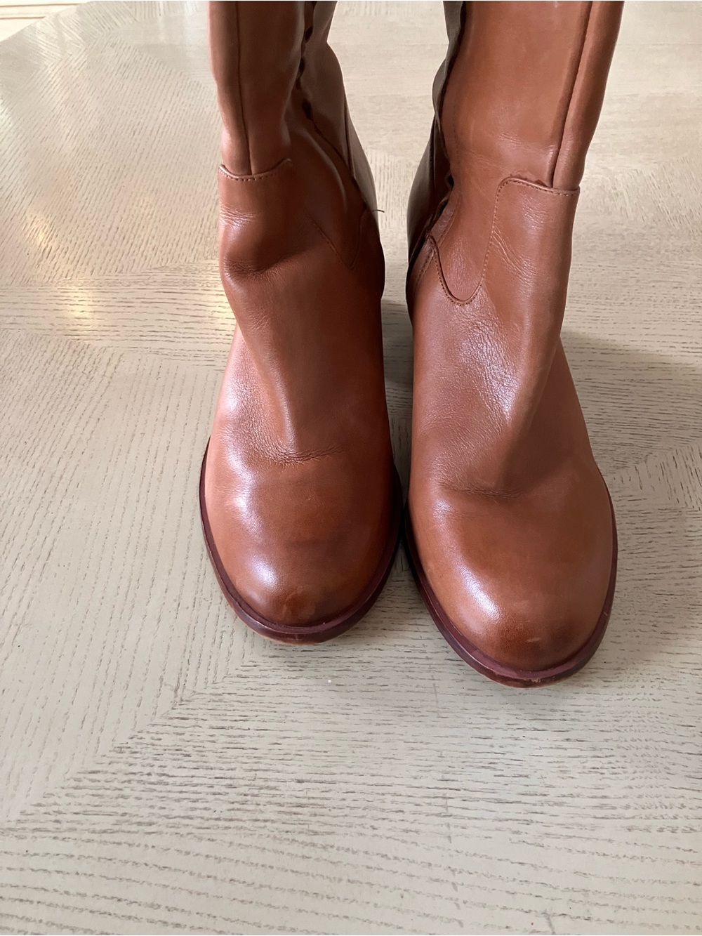 Sam Edelman JOPLIN Over-the-Knee Leather Riding Boots in Cognac Size 9.5M - Picture 4 of 12